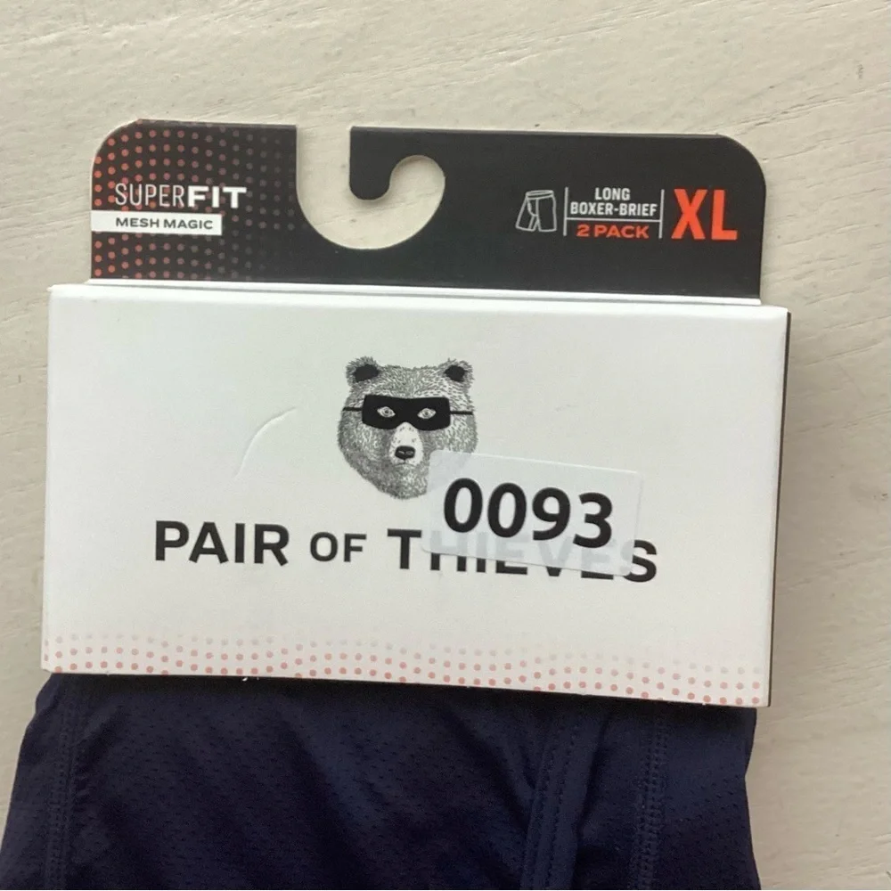 Pair of Thieves Navy Blue Long Boxer Briefs,‎ Size XL